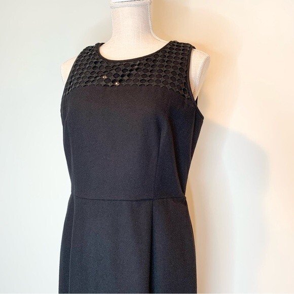 Banana Republic Wool Blend Black Sequin Accent Dress 8 - Picture 2 of 13